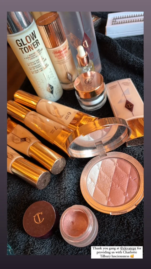 Selection of Charlotte Tilbury makeup