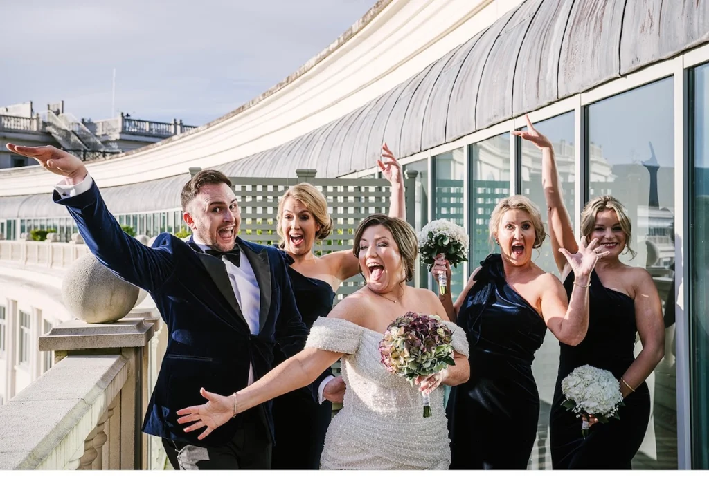 Extravagant bridal party