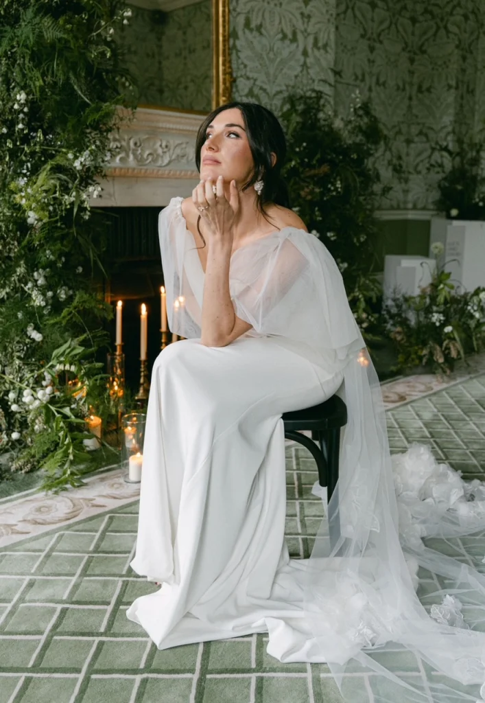 Stunning dark haired bride