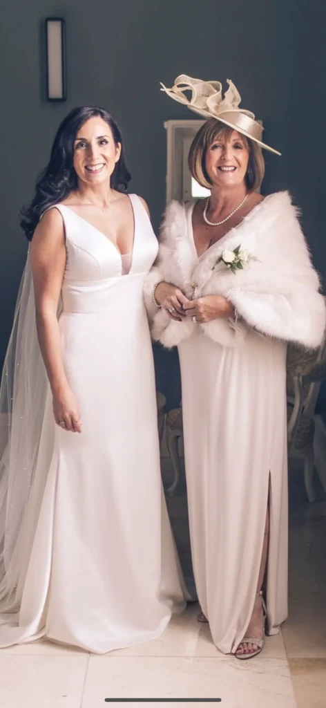 Greek destination bride with her mother - destination wedding makeup by Nima