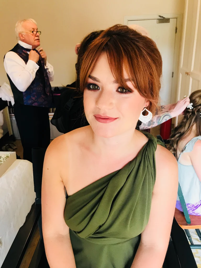 Stunning bridesmaid makeup in Ireland