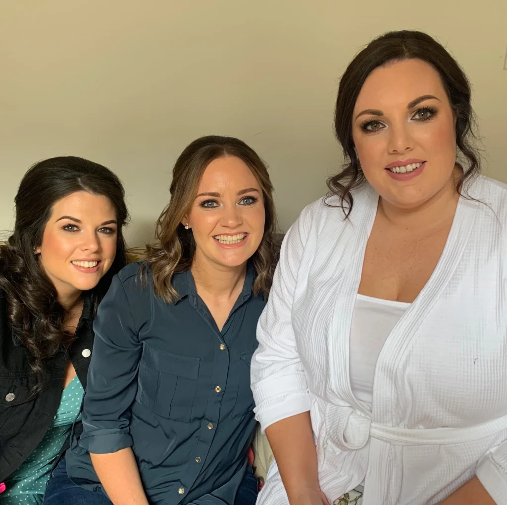 3 gorgeous ladies with makeup done by Nima